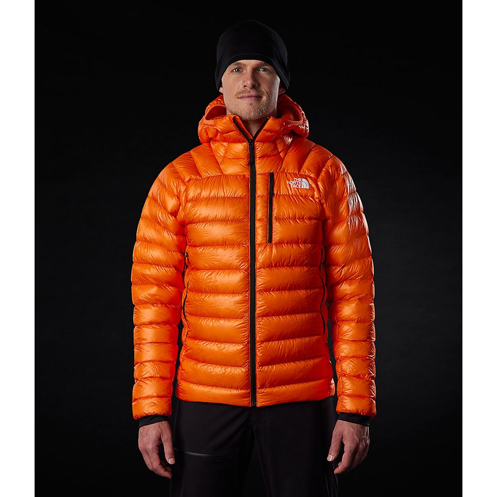 The North Face Hooded Jacket Mens Australia - The North Face Summit Red Orange (VHN-128759)